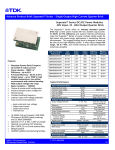 TDK Supereta Series DC/DC User's Manual