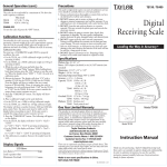 Taylor Scale TE150 User's Manual