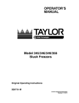 Taylor Freezer 345/346/349/355 User's Manual
