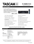 Tascam W-860R/TAS User's Manual