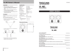 Tascam VL-M3 User's Manual