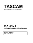 Tascam MX-2424 User's Manual