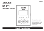 Tascam MP-BT1 User's Manual