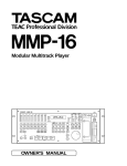 Tascam MMP-16 User's Manual