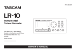 Tascam LR-10 User's Manual