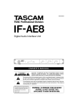 Tascam IF-AE8 User's Manual