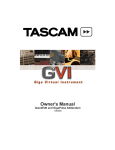 Tascam GVI User's Manual