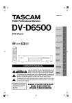Tascam DV-D6500 User's Manual