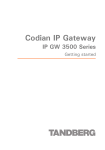 TANDBERG IP GW 3500 User's Manual