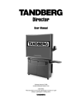 TANDBERG DIRECTOR D5016402 User's Manual