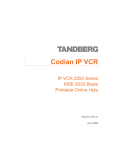 TANDBERG CODIAN 2200 User's Manual