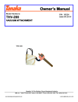 Tanaka THV-200 User's Manual