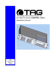 TAG CENTRIX SV-2000-X2 User's Manual