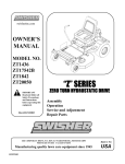 Swisher ZT1436 User's Manual