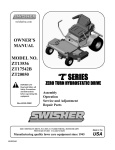 Swisher ZT13536 User's Manual
