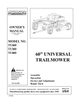 Swisher T1260 User's Manual