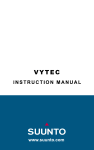 Suunto Vytec Instruction Manual
