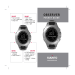 Suunto Observer - Pocket User's Manual