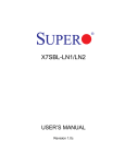 SUPER MICRO Computer X7SBL-LN1/LN2 User's Manual