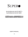 SUPER MICRO Computer 6016T-6RF+ User's Manual
