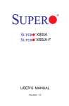 SUPER MICRO Computer SUPERO X8SIA-F User's Manual