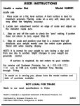 Sunbeam Scale HAB981 User's Manual