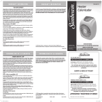 Sunbeam HEATER sfh457a User's Manual