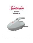Sunbeam HANDVAC SBH-200 User's Manual