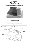 Sunbeam 697 User's Manual