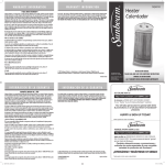 Sunbeam Bedding SQH310-UM User's Manual