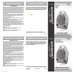 Sunbeam Bedding SFH107-SFH108UM User's Manual