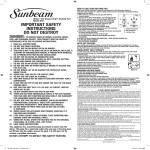 Sunbeam Bedding 000938-511-000 User's Manual