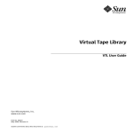 Sun Microsystems Virtual Tape Library User's Manual