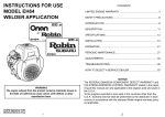 Subaru Robin Power Products Welder EH64 User's Manual
