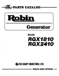 Subaru Robin Power Products RGX1810 User's Manual