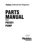 Subaru Robin Power Products PKX301 User's Manual