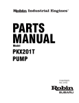 Subaru Robin Power Products PKX201T User's Manual