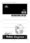 Subaru Robin Power Products eh72 User's Manual