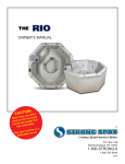 Strong Pools and Spas RIO Rotational Molded resin whirlpool spa User's Manual