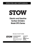 Stow Grinder DFG Series User's Manual