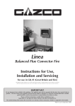 Stovax GAZCO Linea Balanced Flue Convector Fire User's Manual