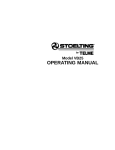 Stoelting VB25 Freezer User's Manual