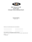 Sterling Dehumidifier SDA Series 25-100 User's Manual