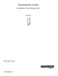 Sterling Plumbing Frameless Pivot Shower Door 6305 Series User's Manual