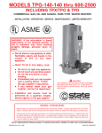 State Industries TPD-600-2500 User's Manual