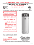 State Industries SUF-130-300 User's Manual