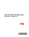 Star Trac TOTAL BODY TRAINER E-TBT User's Manual