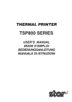 Star Micronics TSP800 Series User's Manual