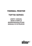 Star Micronics TSP700 User's Manual