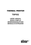 Star Micronics TSP552 User's Manual